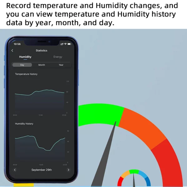 Tuya Smart Life WiFi Switch Thermostat Temperature and Humidity Monitoring with Energy Consumption Monitoring For Alexa Google - Image 4