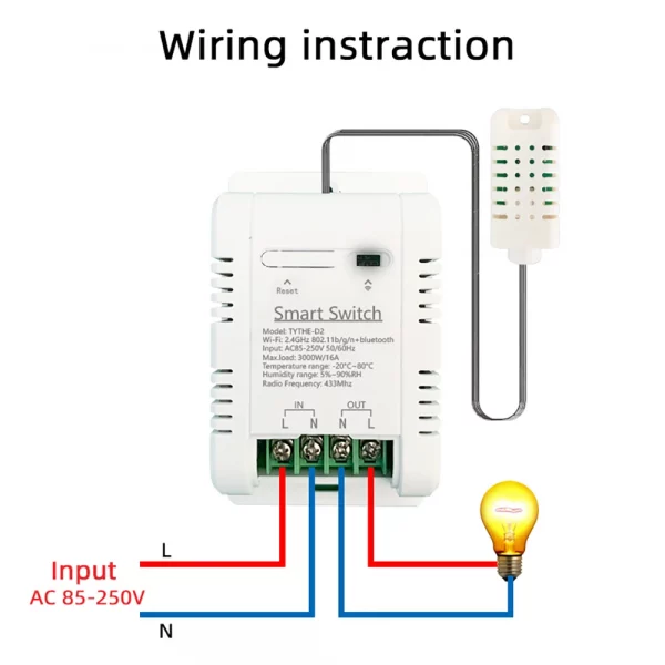 Tuya Smart Life WiFi Switch Thermostat Temperature and Humidity Monitoring with Energy Consumption Monitoring For Alexa Google - Image 6