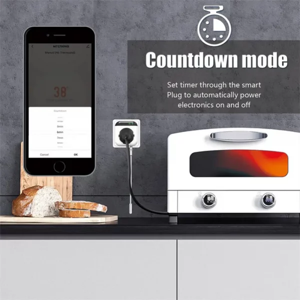 Wifi Tuya Smart Programmable Thermostat Plug Smart Socket Temperature Controller Outlet Wireless Plug-in Socket APP Control - Image 4